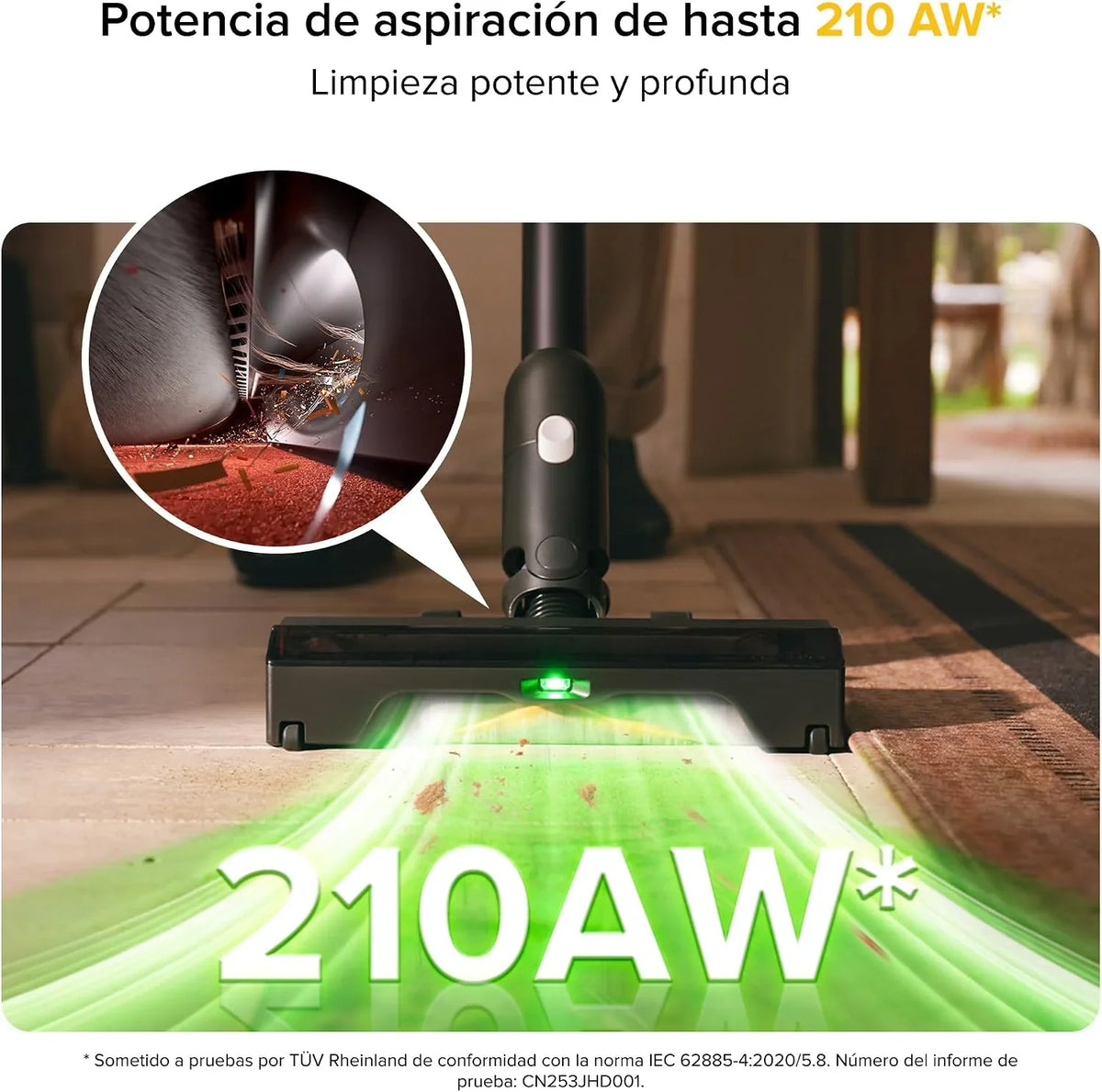 roborock H60 Ultra Aspiradora Sin Cable, Succión 210AW, Autonomía 90 min