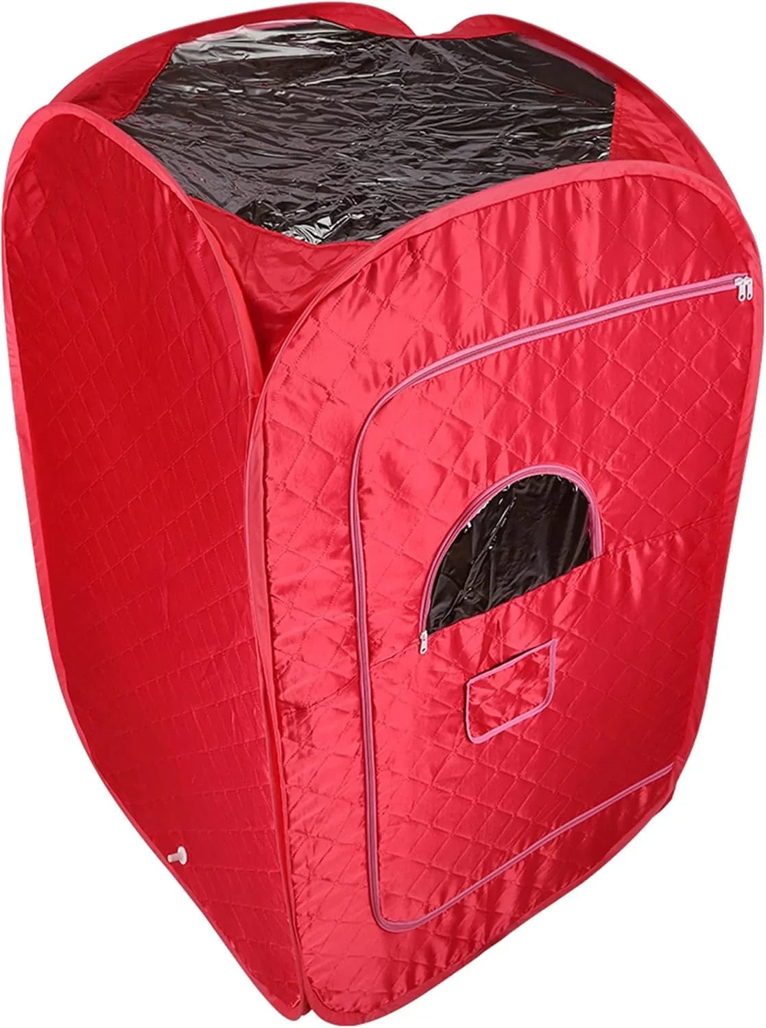 MINGYI - Sauna de vapor portátil y plegable de 1000 W con cabina de vapor, generador de vapor de 2,5 camas y mando a distancia, 80 × 80 × 135 cm (rojo)