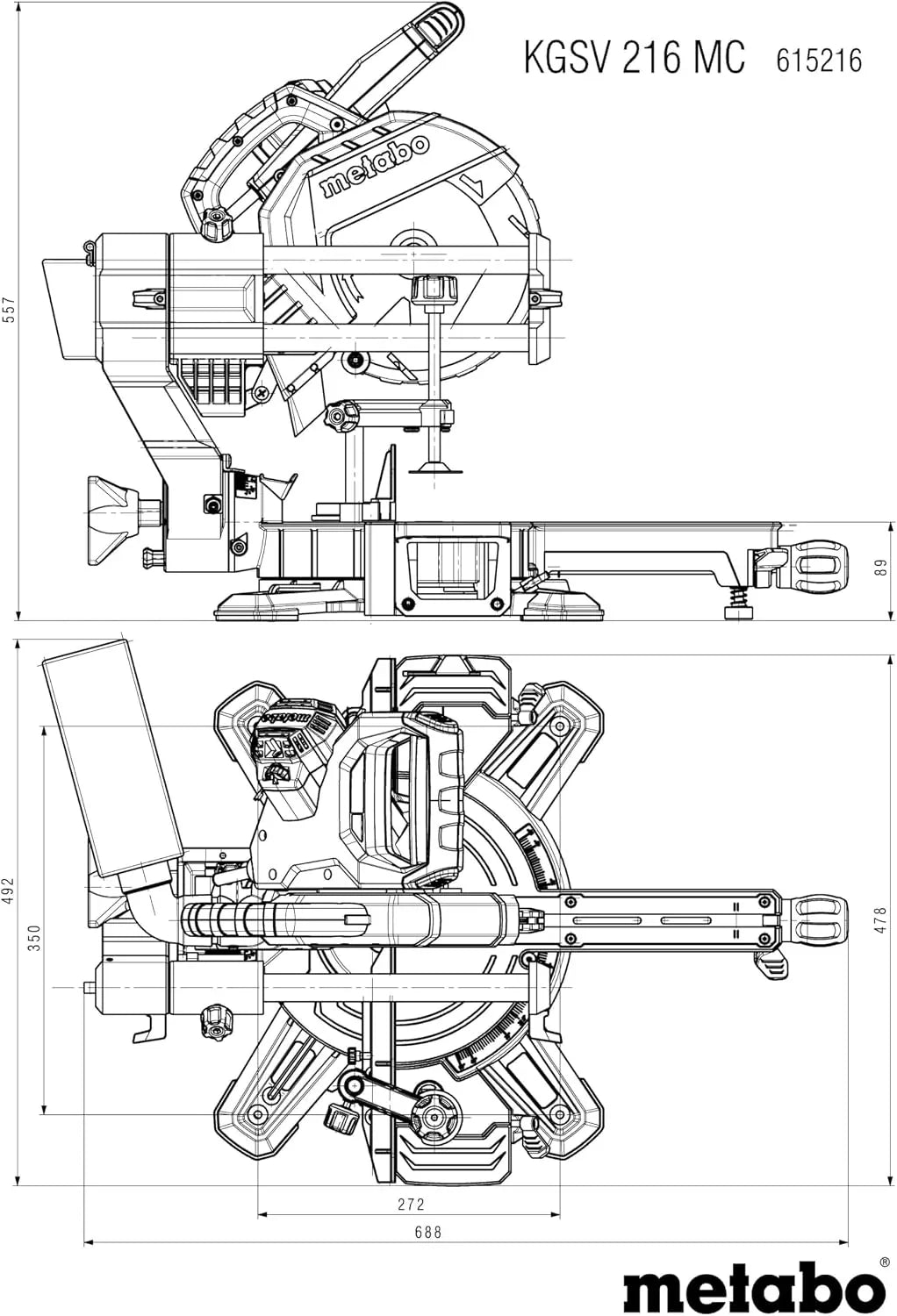 Metabo KGSV 216 MC Kapps?ge