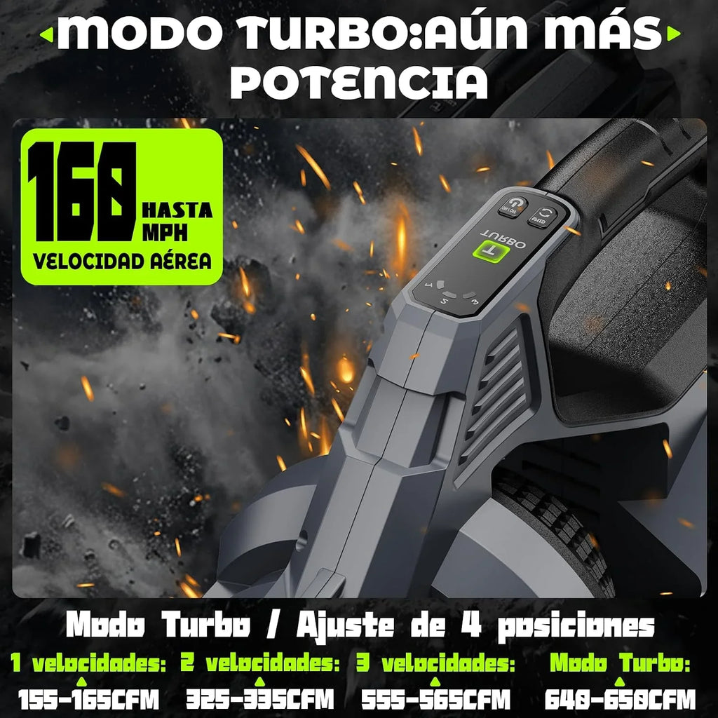 18V Soplador de Hojas, Soplador de Hojas eléctrico, 2×5,5Ah batería