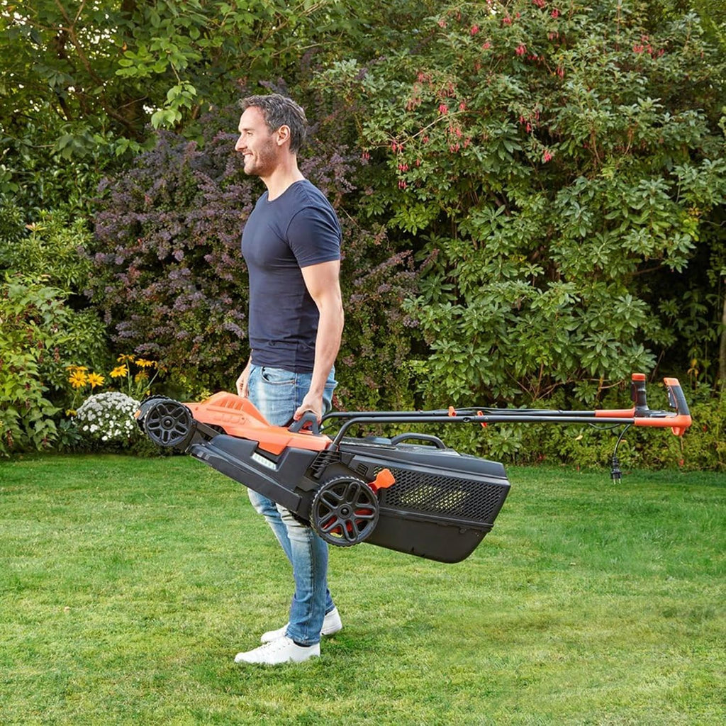 BLACK+DECKER Cortacésped con Cable de 1800 W y 42 cm, BEMW481BH-QS