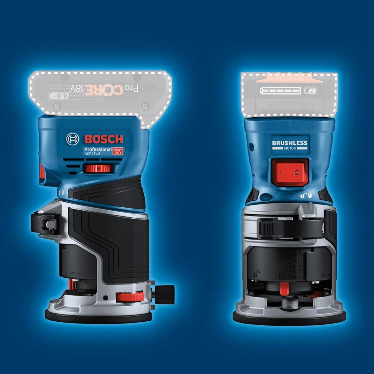 Bosch PRO Fresadora de cantos a batería GKF 18V-8