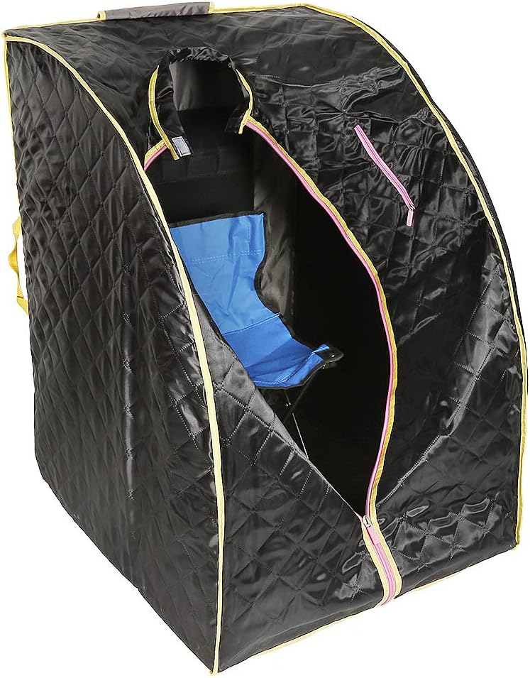 Sauna Infrarroja, Sauna Portátil, Tienda de Sauna Portátil Plegable con Control Remoto para Baño de Sauna Desintoxicación Perspiración Terapia Perder Peso (Negro)