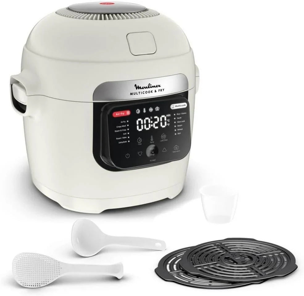 Moulinex Multicook & Fry MZ7311 - Cocina lenta (1200 W), color blanco