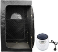 MINGYI Sauna de vapor portátil y plegable de 1000 W con cabina de vapor, generador de vapor de 2,5 camas y mando a distancia, 100 × 80 × 170 cm (Negro)