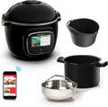 Moulinex Cookeo Touch Wifi - Multicooker inteligente de alta presión + molde para tartas 18 cm, 6 L, pantalla táctil, 250 recetas integradas, aplicación Moulinex YY5297FB, negro