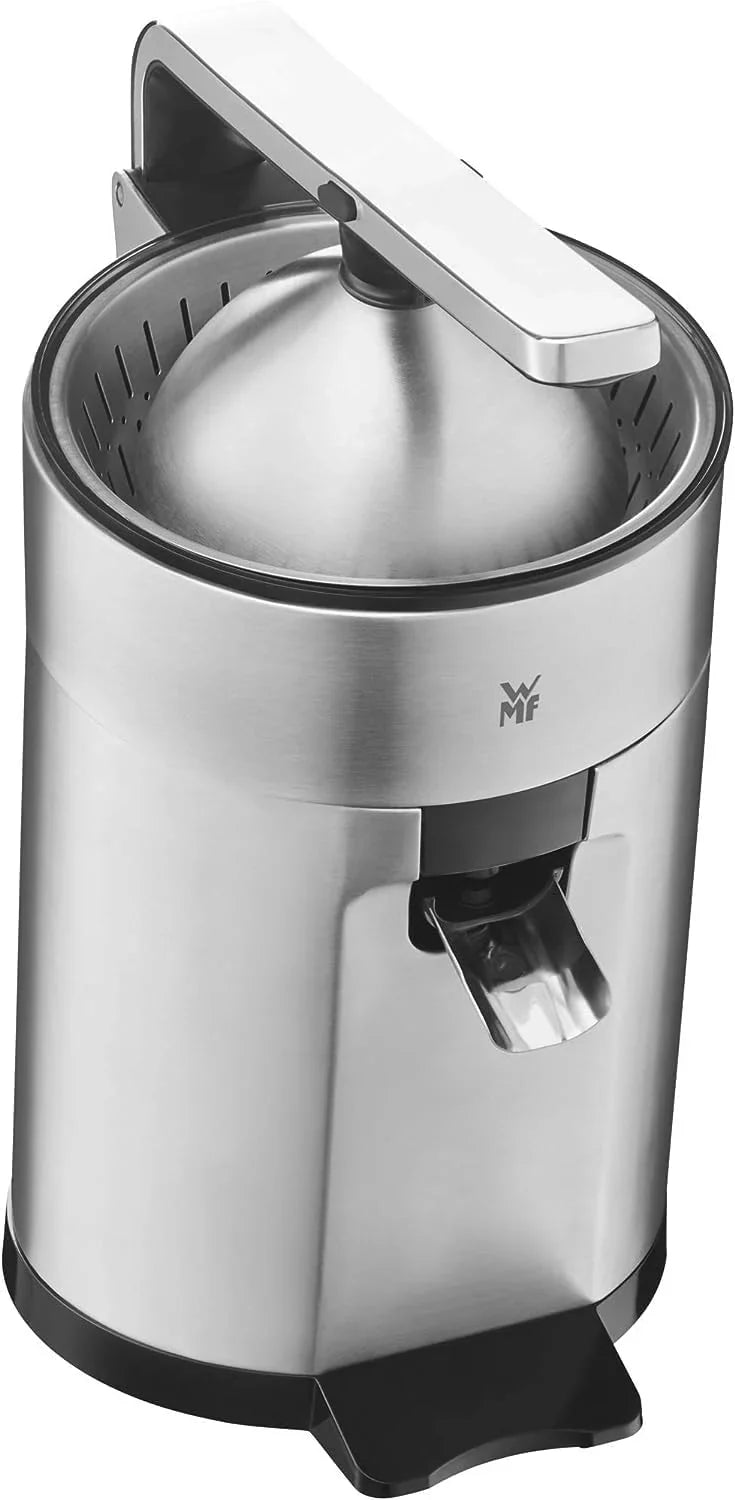WMF Profi Plus - Exprimidor Eléctrico de Palanca, 1000 W,Ideal para Cítricos , Acero Inoxidable Cromargan, Exprimidor de Naranjas, Directo al Vaso, Apto Lavavajillas