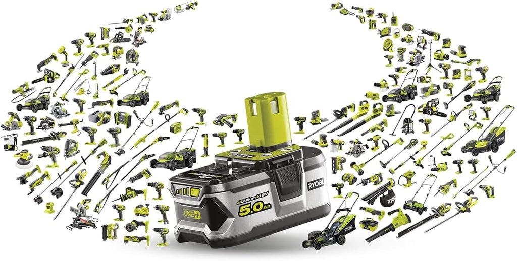 RYOBI - Cortasetos con Pértiga Sin Cable 18V One+ - Cuchillas 45cm - Trabajos de Largo Alcance - Se Entrega con 1 Funda, 1 Arnés, 1 Extensión - OPT1845 - Sin Batería ni Cargador