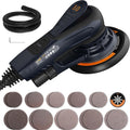 MAXXT Lijadora orbital 5.0 sin escobillas 350W, disco de 125mm&150mm, 4000-10000RPM(6 velocidades ajustables) Freno automático-2s, y 20 hojas de papel de lija
