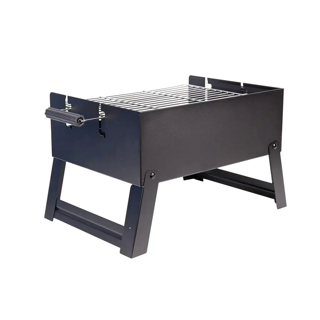 Cofan Barbacoa De Carbón Portátil | Parrilla De Acero Cromado | Barbacoa Plegable | Con Asas Laterales | Ideal Para Camping, Jardín Y Terraza | Medidas: 45,5 X 34,5 X 31,5 Cm