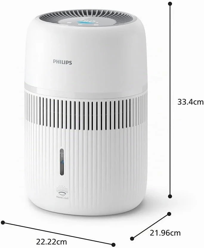 Philips Humidificador Evaporativo Serie 4000, Humidificación Higiénica, 99,97% Menos Bacterias, Depósito de Agua 3,5 L, 275 ml/h, Habitaciones hasta 41 m², Blanco (HU4209/00)