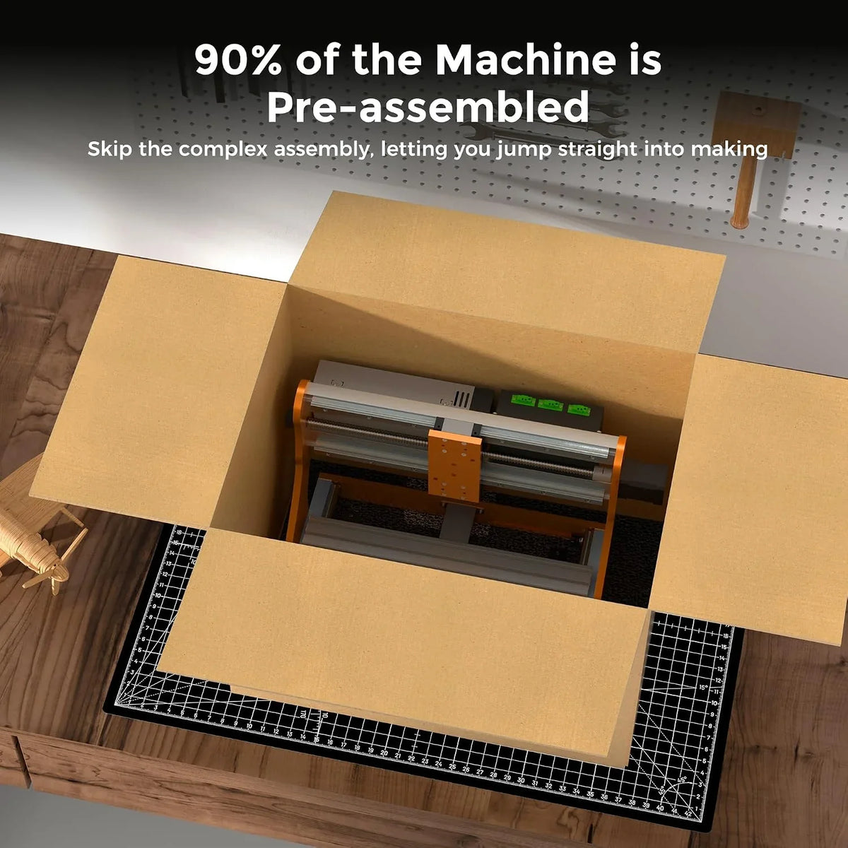 LUNYEE 3020 Nova CNC - Máquina de enrutador con guías lineales de eje XYZ totalmente metálicas y husillo de bolas con router de 800W, adecuada para cortar aluminio, latón, acero inoxidable, madera