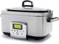 GreenPan Elite 8-in-1 Programmierbarer 6L Slow Cooker Multikocher,Spülmaschinenfester Deckel & Topf,PFAS-freie Gesunde Keramische Antihaftbeschichtung zum Braten,Schmoren,Mit Dampfgareinsatz,Edelstahl