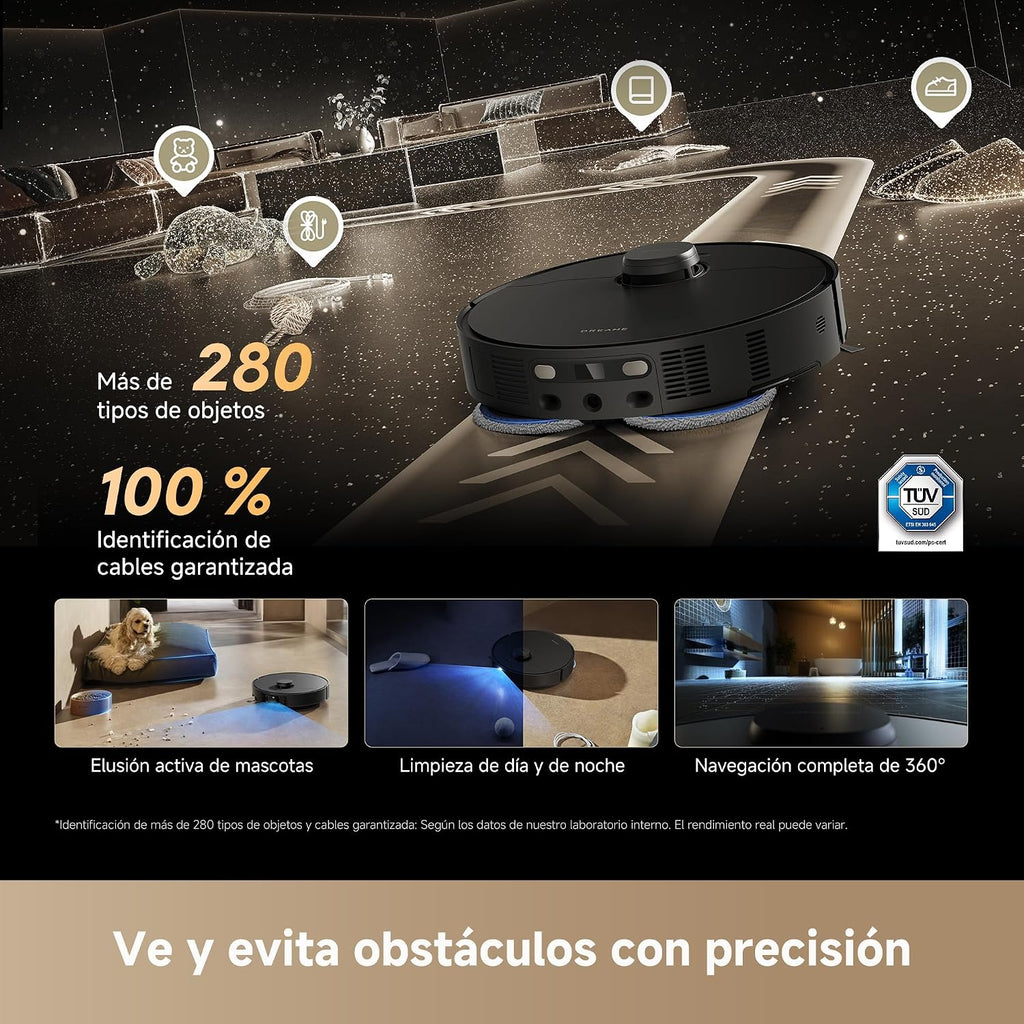 dreame Matrix10 Pro Robot Aspirador, 30.000 Pa, Base Cambio de Mopas