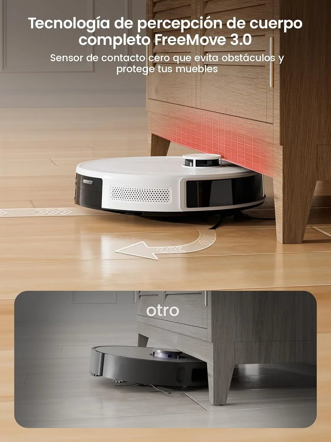 Lefant M2 Robot Aspirador y Fregasuelos con dToF Navegación Láser y App
