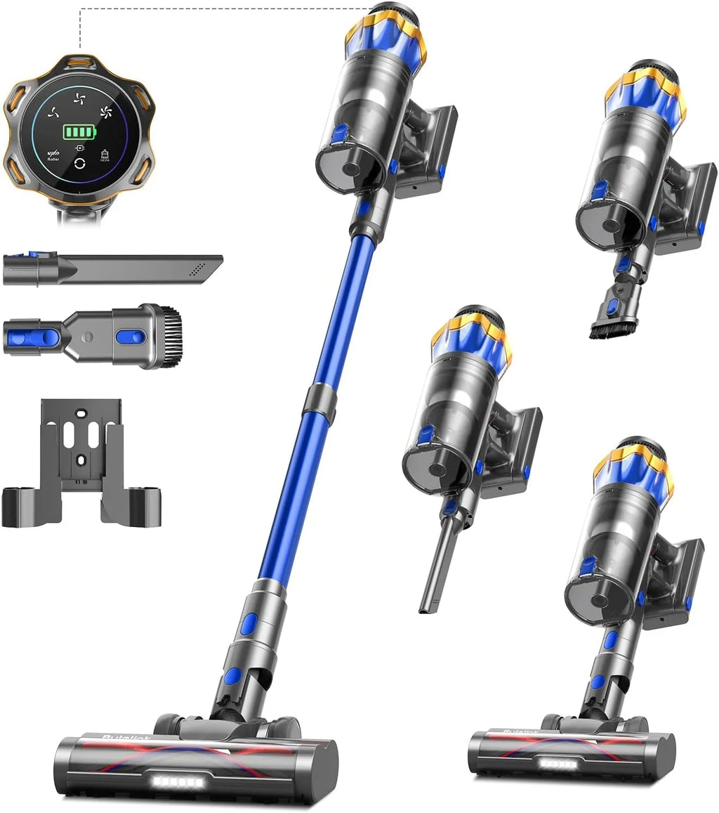 Aspiradora sin Cable 55Kpa/650W/65Min para Suelos/Alfombras/Pelo de Animale