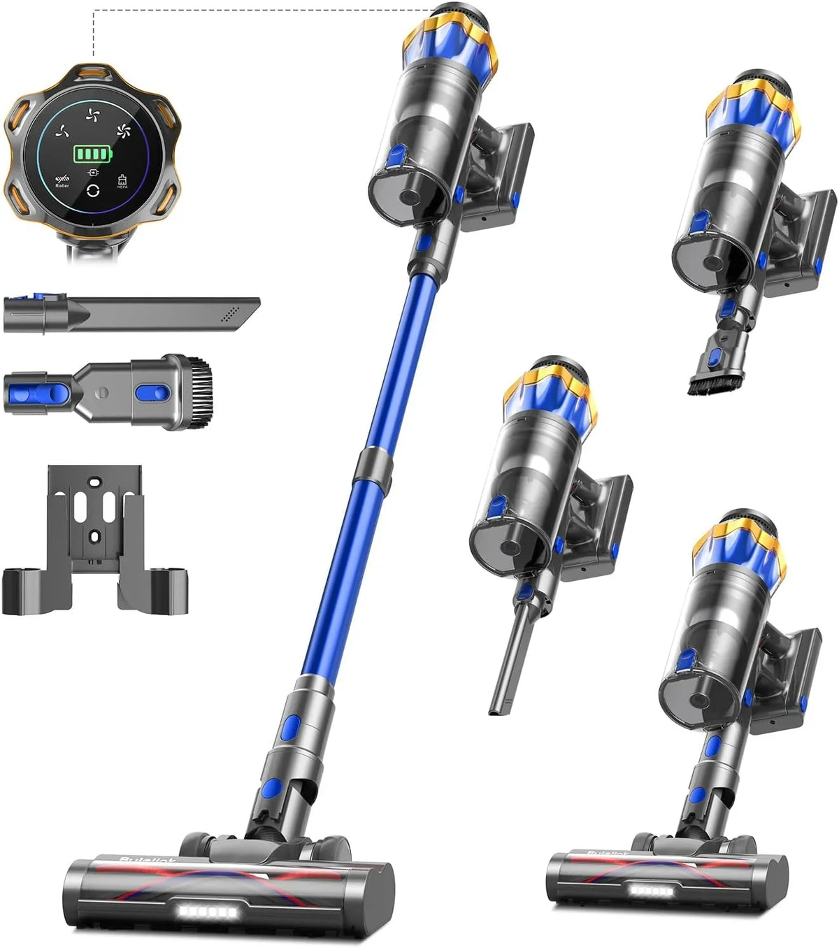 Aspiradora sin Cable 55Kpa/650W/65Min para Suelos/Alfombras/Pelo de Animale