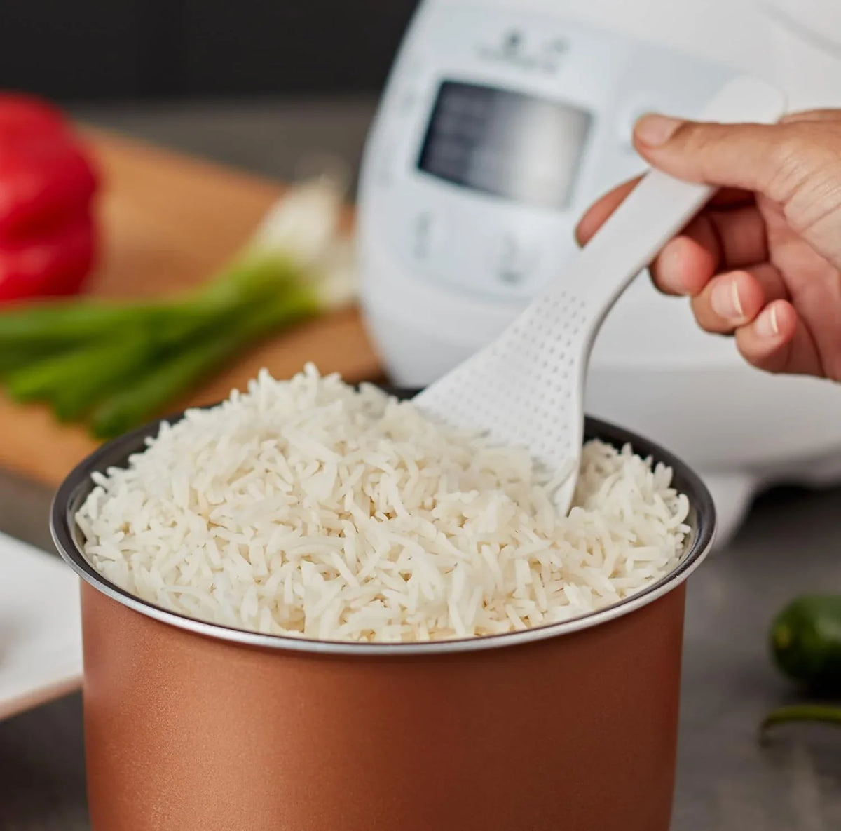 Yum Asia Panda Mini arrocera con cuenco de cerámica Ninja y lógica difusa avanzada (3,5 tazas, 0,63 litros) 4 funciones de arroz, 4 funciones de multicocina 220-240V (Arctic White)