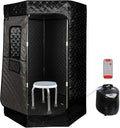OHMG Sauna de Vapor y Cabina 3L 1000W Tienda de Sauna Portátil Plegable Aislante de Cuatro Capas y Generador de Vapor de Sauna para Baño de Sauna, Desintoxicación, Terapia Corporal