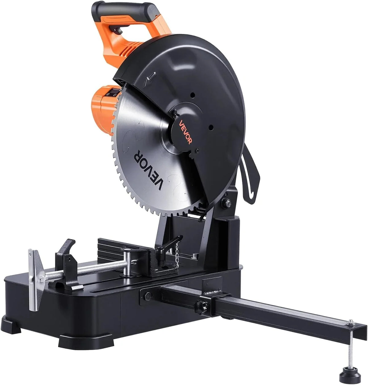 VEVOR Sierra Ingletadora, con Hoja de Sierra de Corte en Frío de Acero Inoxidable de 355 mm, Motor sin Escobillas de 3500 W y 750-1200 RPM, para Tubos Cuadrados y Planos, Aceros en Forma de L