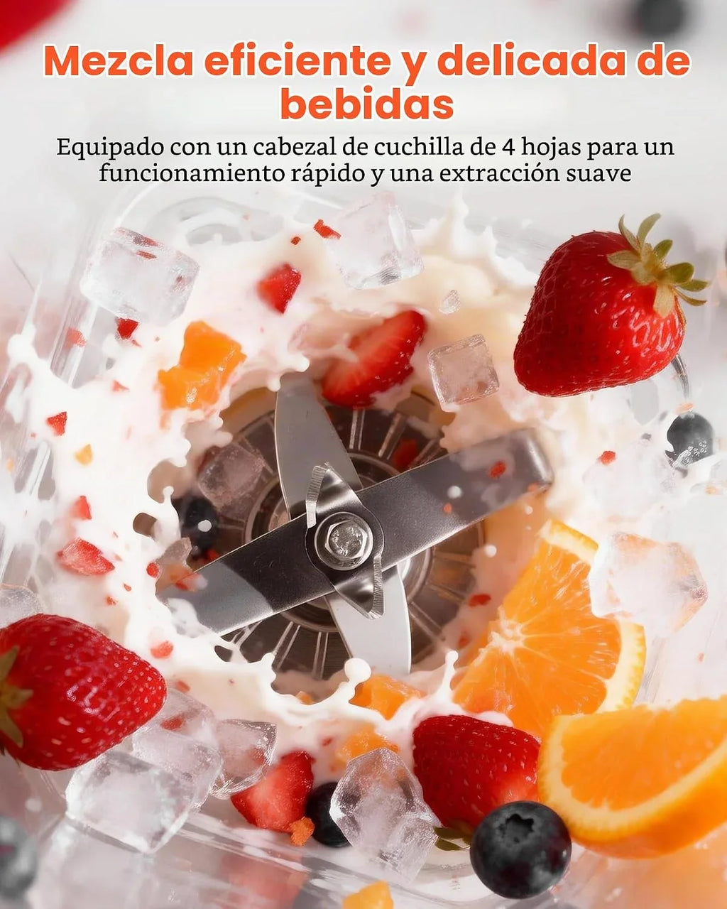 VEVOR Batidora de Vaso con Jarra de 2 L, Licuadora Profesional con Protector, 2200 W, 26000 RPM, Velocidad Ajustable, 6 Programas Preestablecidos para Batidos, Trituración de Hielo, Purés, Blanco