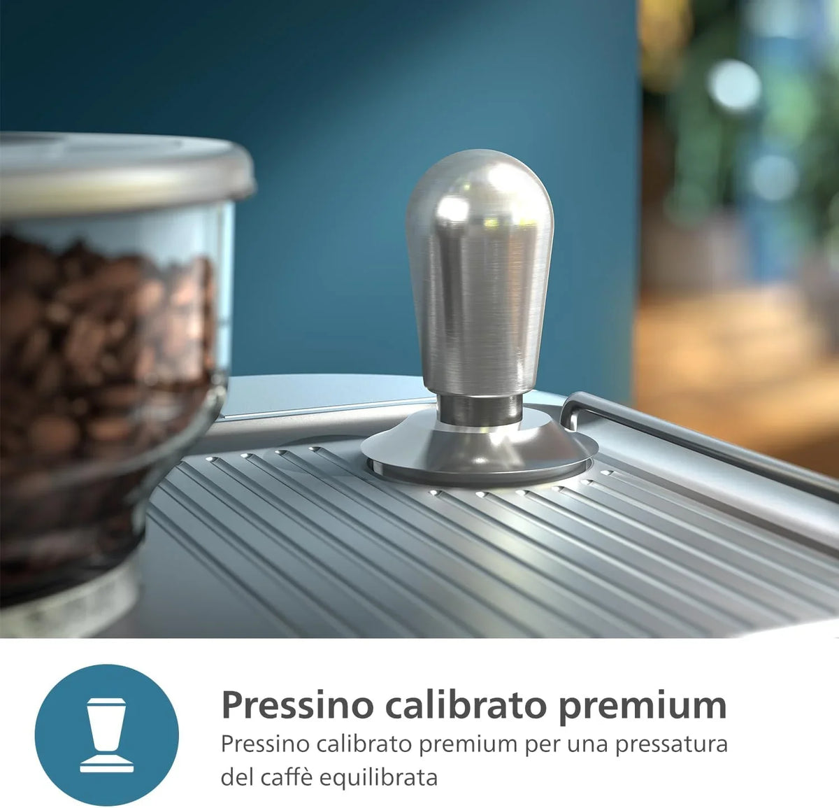 PHILIPS Barista Brew Cafetera Espresso Semiautomática, 250g, Acero Inox