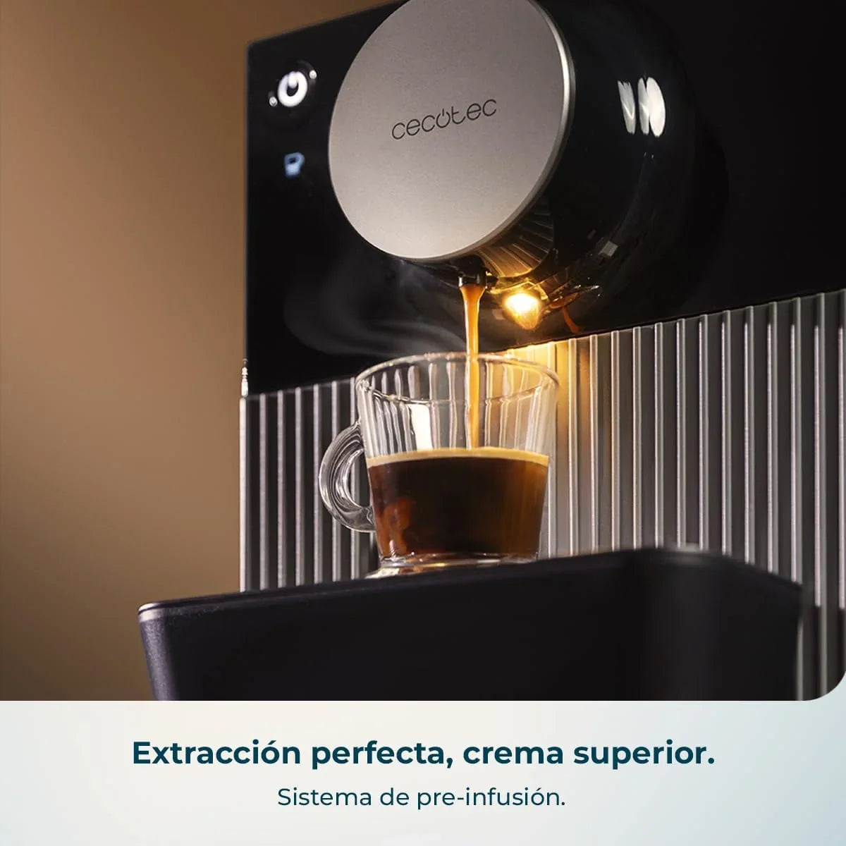 Cecotec Cafetera Superautomática Compacta Cremmaet Cube Red. 1350W, Rendimiento Profesional, Sistema de Prensado, Pre-Infusión, 19Bares, Sistema Thermoblock, 5 Niveles de Molienda, Control Táctil