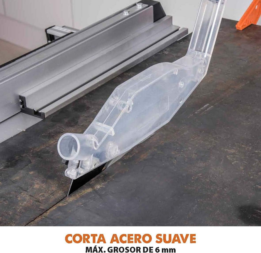 EVOLUTION POWER TOOLS 057-0003 Sierra de mesa multimaterial Rage 5-S, 1500 W, 230 V, 255 mm