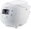 Yum Asia Panda Mini arrocera con cuenco de cerámica Ninja y lógica difusa avanzada (3,5 tazas, 0,63 litros) 4 funciones de arroz, 4 funciones de multicocina 220-240V (Arctic White)
