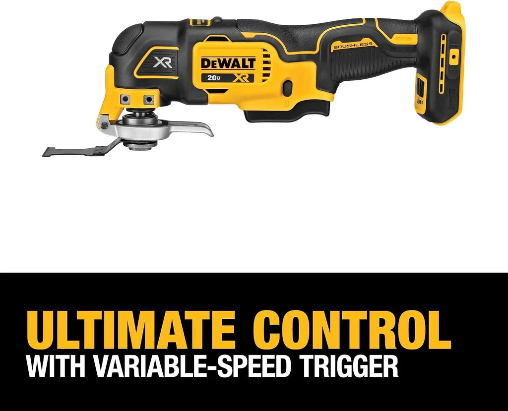 DEWALT Multiherramienta oscilante Max XR de 20 V, velocidad variable, solo herramienta (DCS356B)