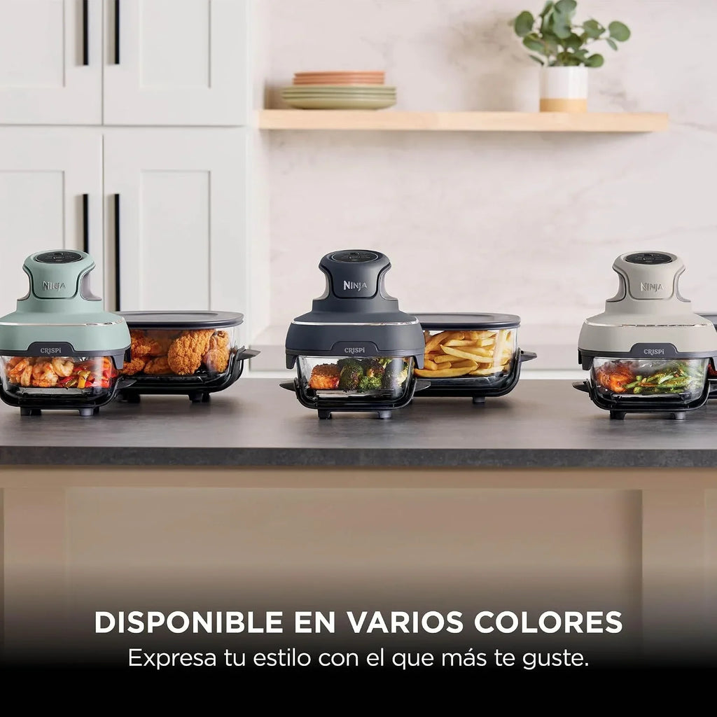 Ninja CRISPi, Freidora de Aire Portátil 4 en 1, 3,8L, Piedra/Dorado
