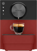 Cecotec Cafetera Superautomática Compacta Cremmaet Cube Red. 1350W, Rendimiento Profesional, Sistema de Prensado, Pre-Infusión, 19Bares, Sistema Thermoblock, 5 Niveles de Molienda, Control Táctil