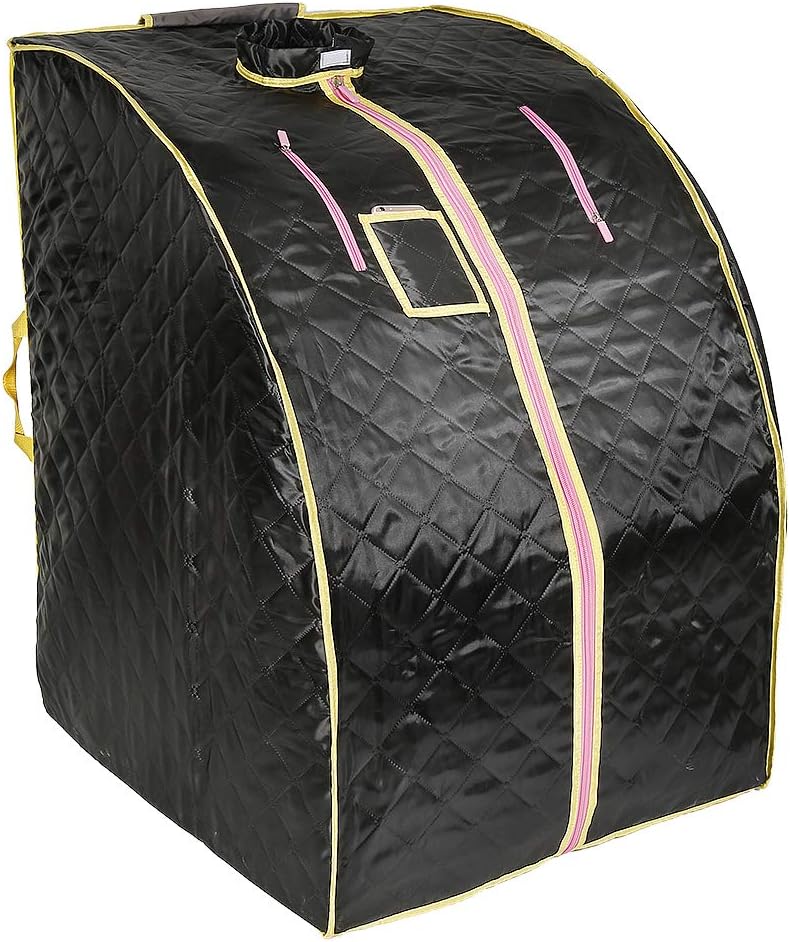 Sauna Infrarroja, Sauna Portátil, Tienda de Sauna Portátil Plegable con Control Remoto para Baño de Sauna Desintoxicación Perspiración Terapia Perder Peso (Negro)