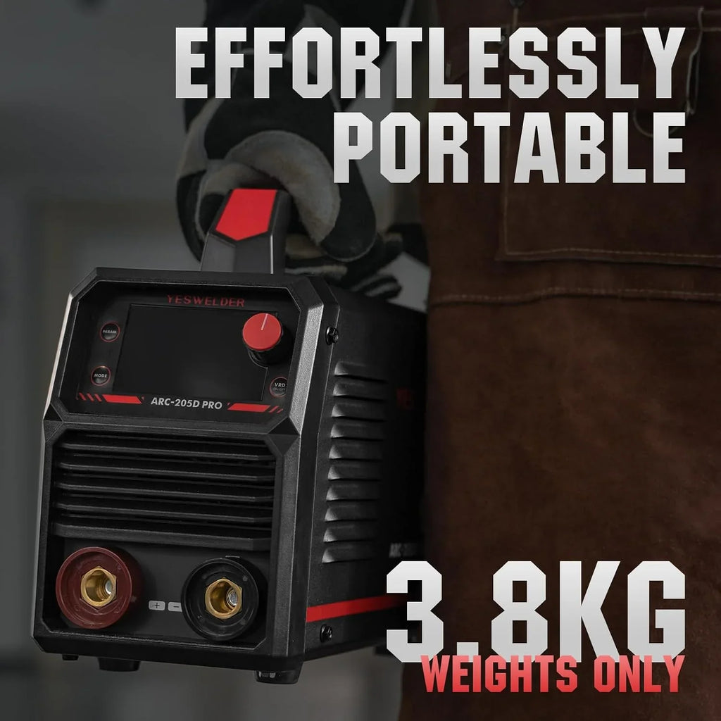 YESWELDER Soldador de Electrodo 205A, Inverter MMA Lift TIG 230V