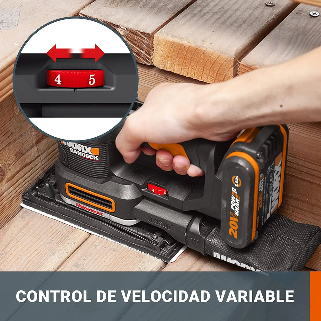 Worx WX820.9 Multilijadora 5en1 Sandeck 20V Sin Batería