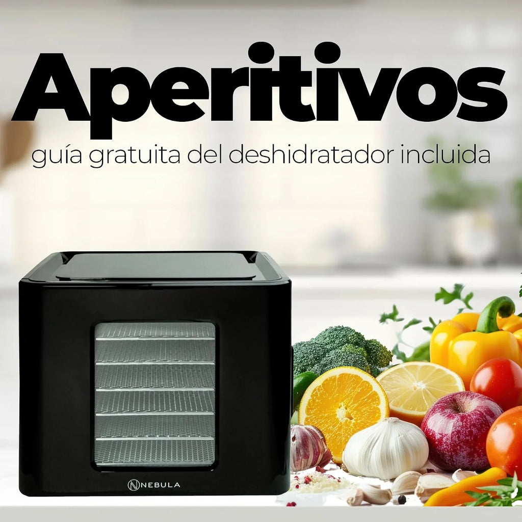 Nebula Deshidratador De Alimentos De 400W Con 6 Bandejas | Negro