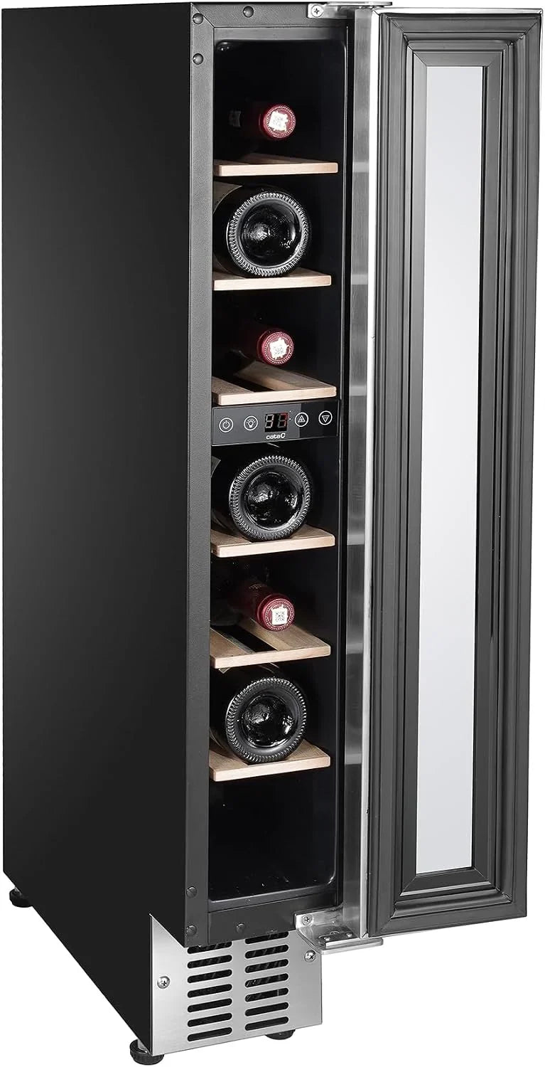Cata | Vinoteca |Modelo VI 15107 X | Vinoteca no Frost de Encastre | Capacidad para 7 Botellas | Ancho de 15 cm | Clase de Eficiencia nergética G | Con Soportes Regulables para la Altura
