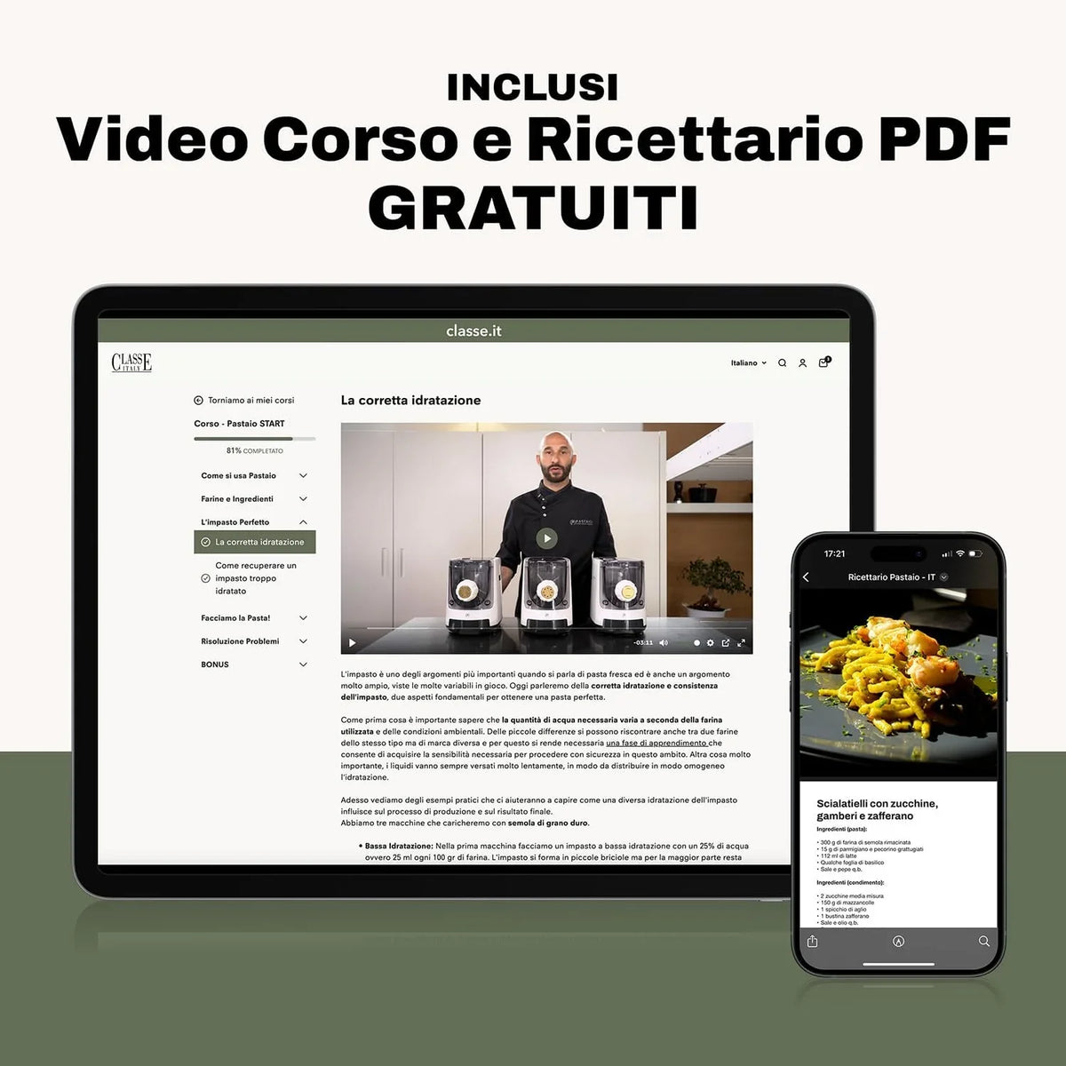 PASTAIO | Máquina de Pasta Fresca de Doble Extrusión. Pasta Maker, hasta 800 g de pasta, pesaje automático, 11 estirado incluido para 15 tipos de pasta, 180 W