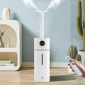 Humidificador para habitaciones grandes, relleno superior de 16 litros, pantalla LED ultrasónica, temporizador de 1-12 horas, humedad ajustable, superficie utilizable 30-100 m², blanco