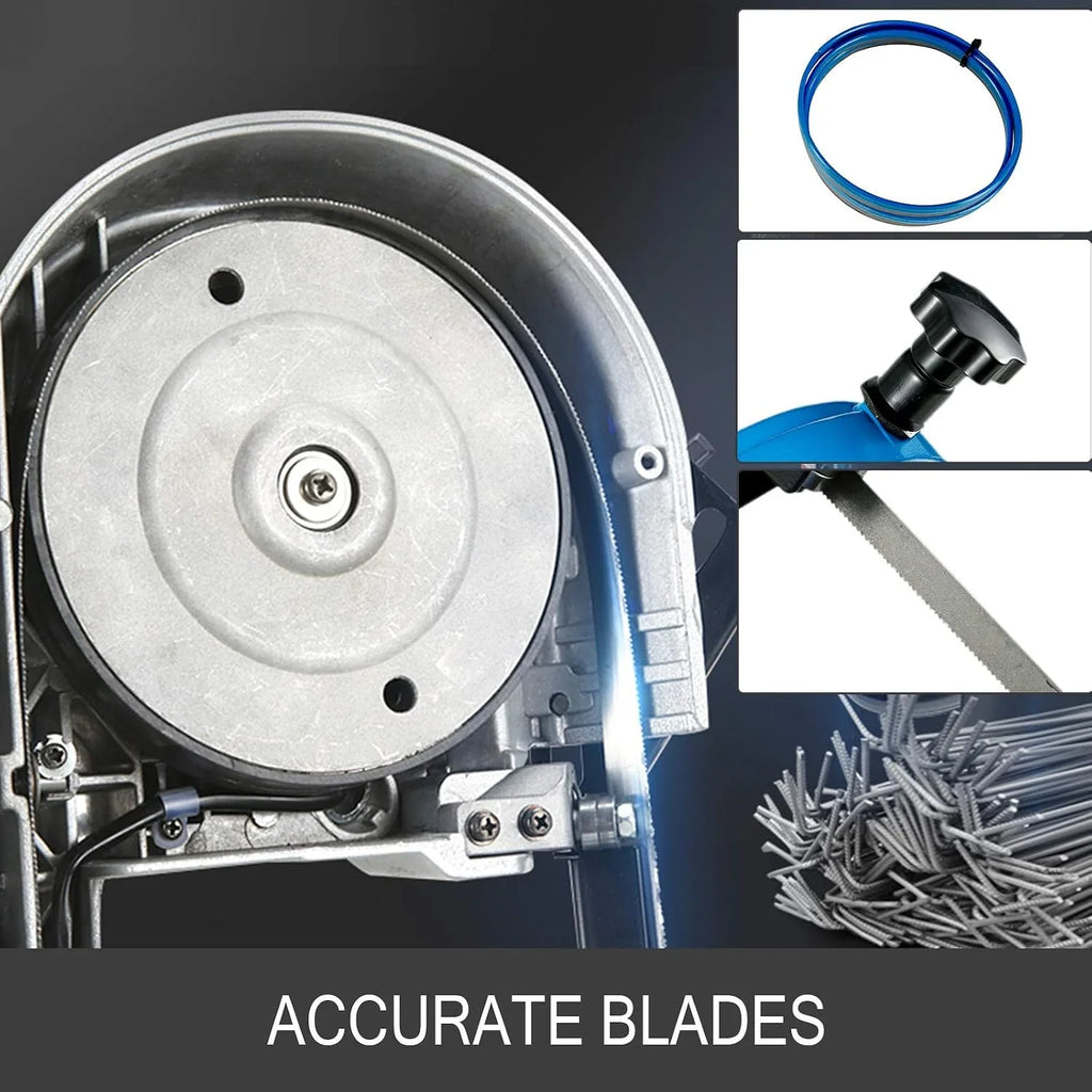 VEVOR Sierra de cinta de metal sierra de cinta 1000W adecuada para trabajos de corte de madera/vidrio/metal