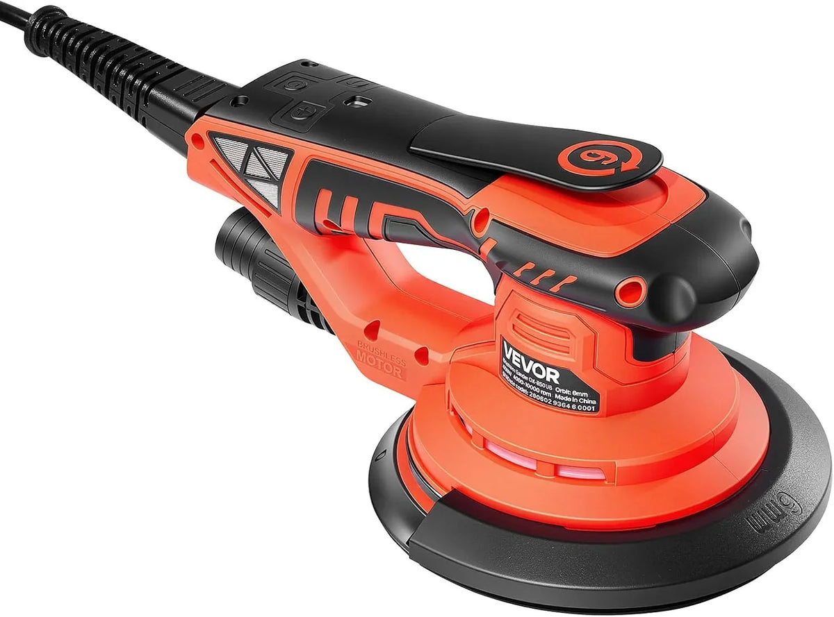 VEVOR Lijadora Orbital 400 W 7 Velocidades 4000-10000 RPM de 127 y 152,4 mm