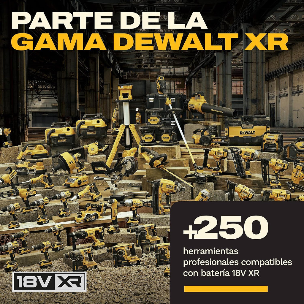 DEWALT Taladro atornillador 18V XR multicabezal, 4 cabezales, DCD803KN-XJ