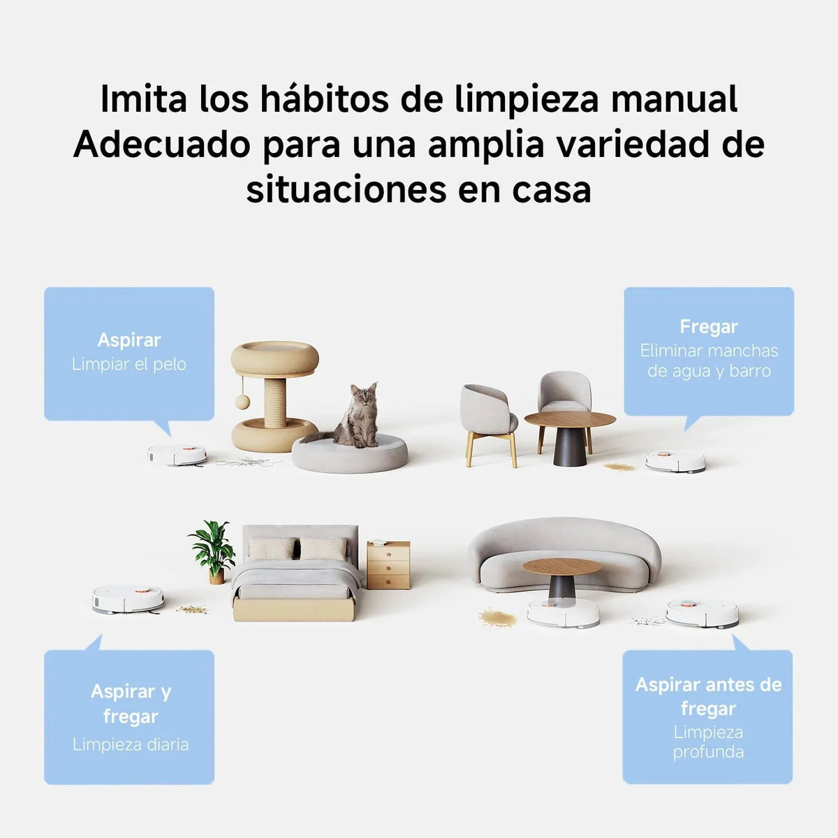 XIAOMI H40 Robot Aspirador con Auto-Vaciado, Aspiración 10000 Pa