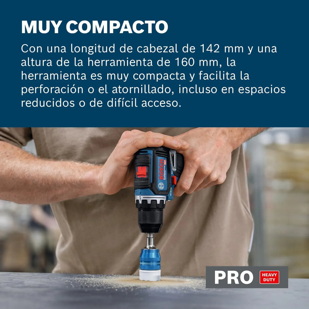 Taladro/atornillador a batería Bosch Professional 12V GSR 12V-32 (KickBack control óptimo, motor Brushless sin escobillas)