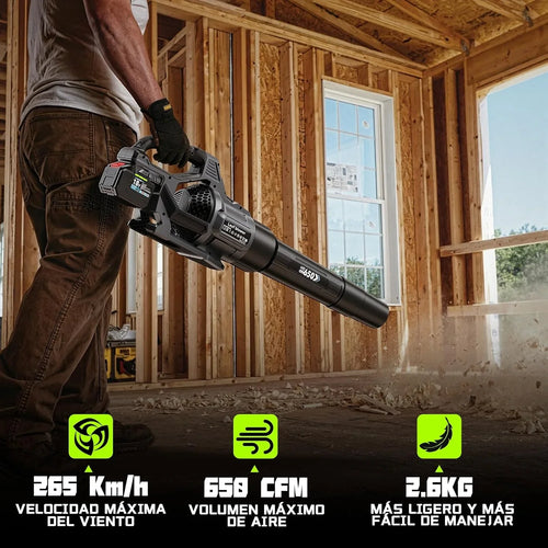 18V Soplador de Hojas, Soplador de Hojas eléctrico, 2×5,5Ah batería