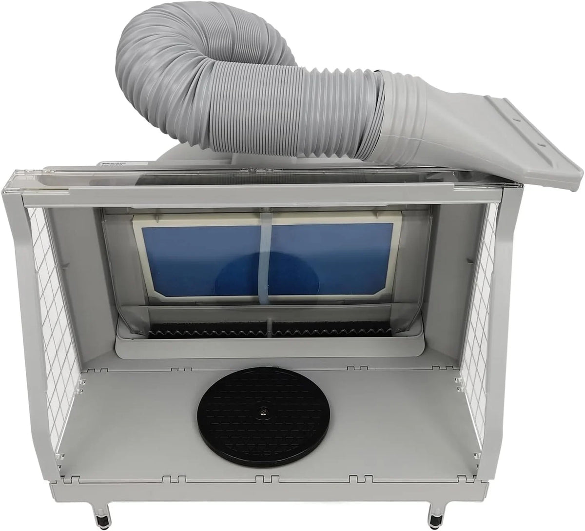 OUKANING Cabina de pintura para aerógrafo con LED y succión, plegable